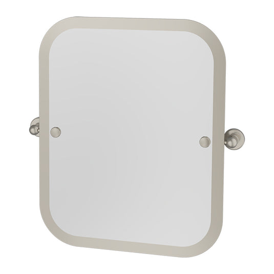 Burlington Rectangular Swivel Mirror Brushed Nickel | A40-BNKL - Envy Bathrooms Ltd