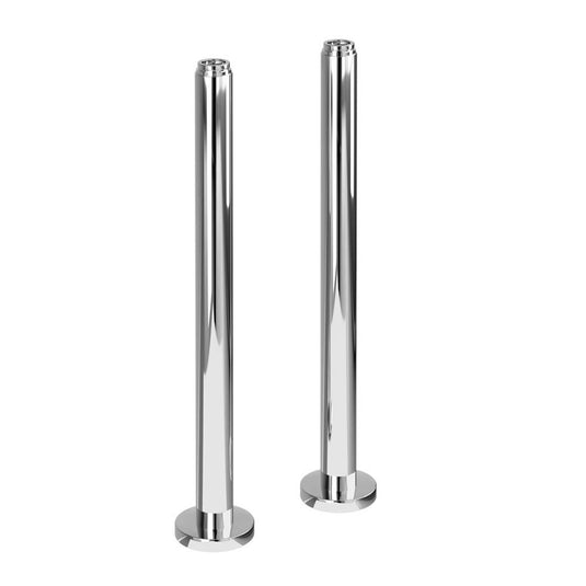 Burlington Riviera Art Deco Chrome Standpipes for Freestanding Bath Taps | RIV15-CHR - Envy Bathrooms Ltd
