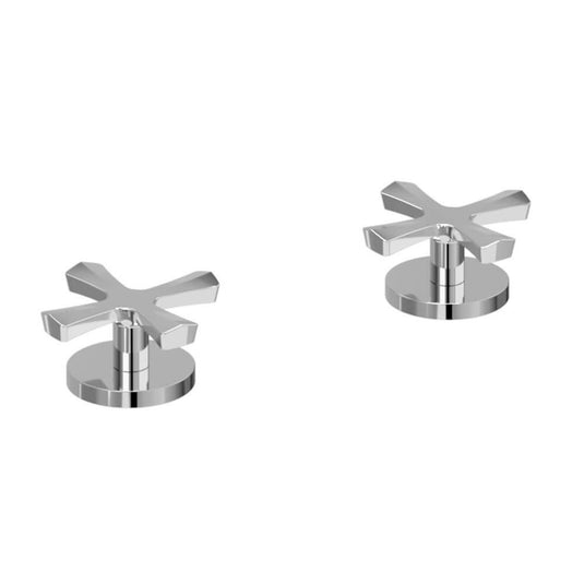 Burlington Riviera Art Deco Deck Mounted Panel Valves Chrome | RIV34-CHR - Envy Bathrooms Ltd