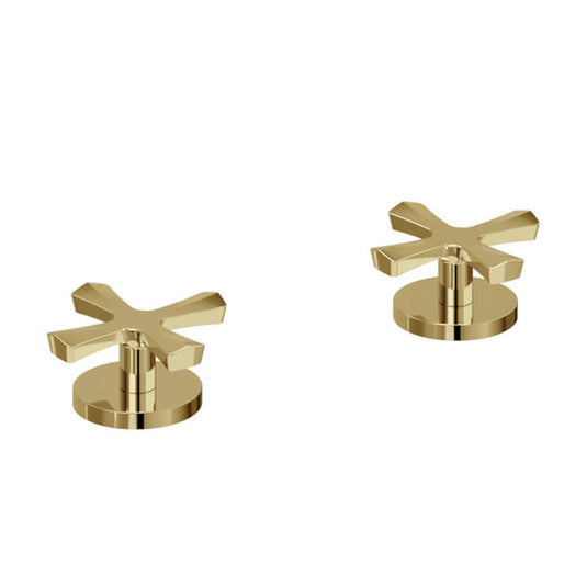 Burlington Riviera Art Deco Deck Mounted Panel Valves Gold | RIV34-GOLD - Envy Bathrooms Ltd