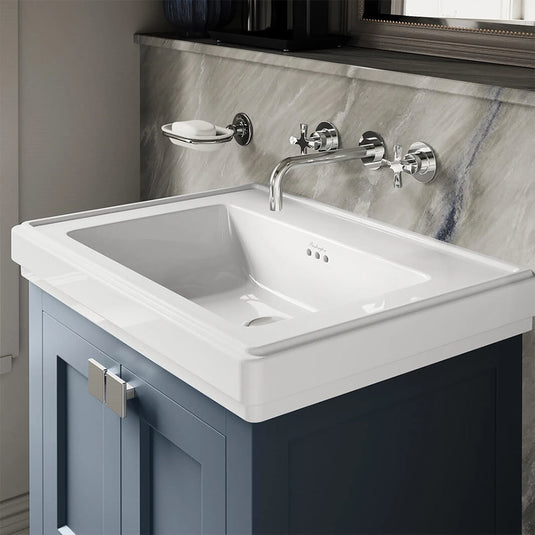 Burlington Riviera Art Deco Wall Mounted Basin Mixer Chrome | RS-CHR - Envy Bathrooms Ltd