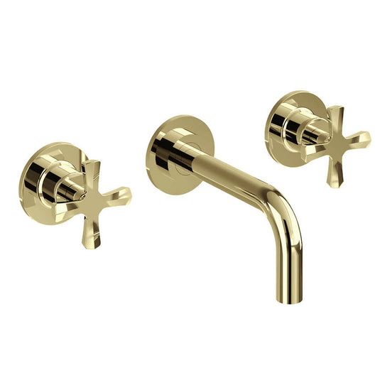 Burlington Riviera Art Deco Wall Mounted Basin Mixer Gold | RS-GOLD - Envy Bathrooms Ltd