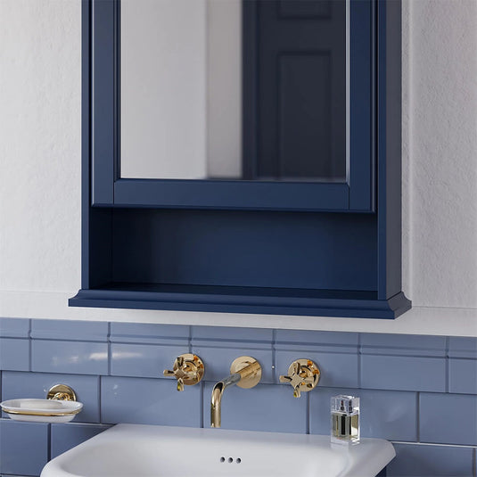 Burlington Riviera Art Deco Wall Mounted Basin Mixer Gold | RS-GOLD - Envy Bathrooms Ltd