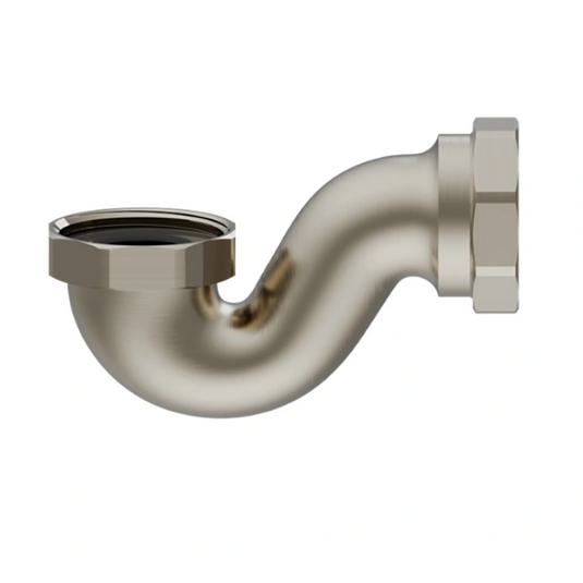 Burlington Shallow Seal P-Trap Brushed Nickel | CW3-BNKL - Envy Bathrooms Ltd