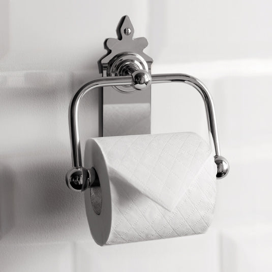Burlington Spire Chrome Toilet Roll Holder | A45CHR - Envy Bathrooms Ltd