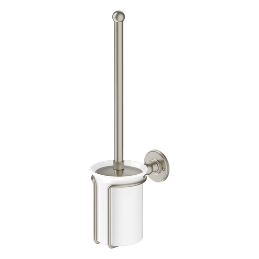 Burlington Toilet Brush Holder Brushed Nickel | A8-BNKL - Envy Bathrooms Ltd