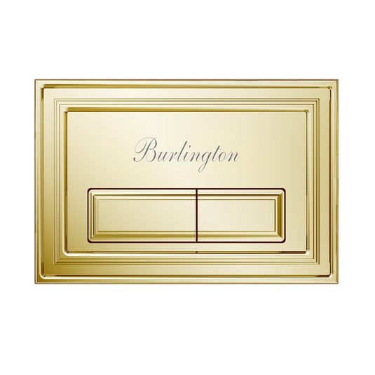 Burlington Traditional Dual Flush Plate Gold | BURPLATEG - Envy Bathrooms Ltd