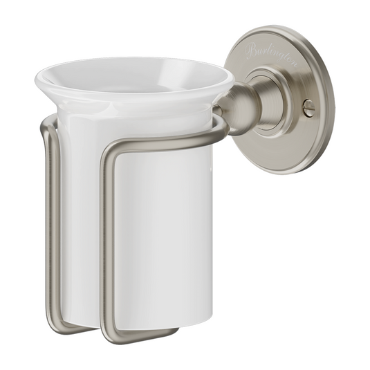 Burlington Victorian Tumbler Holder Brushed Nickel | A2-BNKL - Envy Bathrooms Ltd