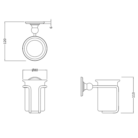 Burlington Victorian Tumbler Holder Brushed Nickel | A2-BNKL - Envy Bathrooms Ltd