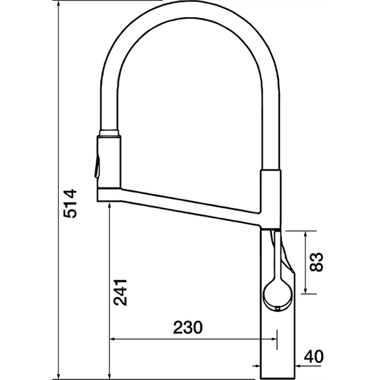 Clearwater Alasia Pro Single Lever Pull Out Kitchen Sink Mixer Tap - Brushed Nickel - ALA30BN - Envy Bathrooms Ltd