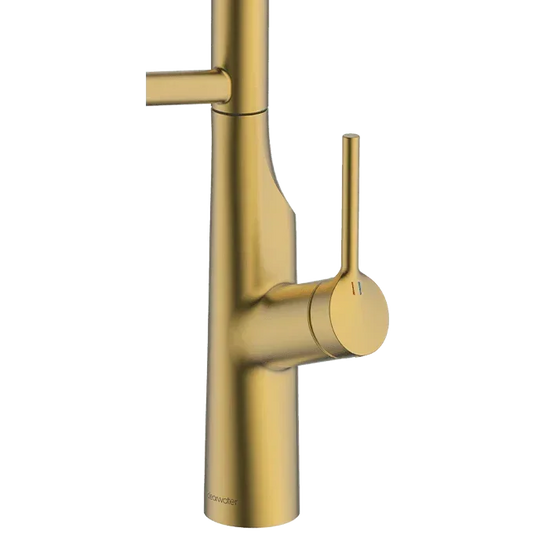 Clearwater Alasia Pro Single Lever Pull Out Kitchen Sink Mixer Tap - Brushed Brass - ALA30BB - Envy Bathrooms Ltd