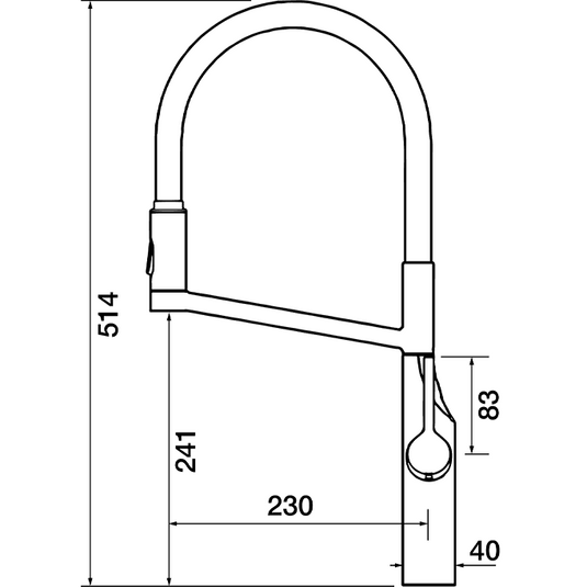Clearwater Alasia Pro Single Lever Pull Out Kitchen Sink Mixer Tap - Brushed Nickel - ALA30BN - Envy Bathrooms Ltd