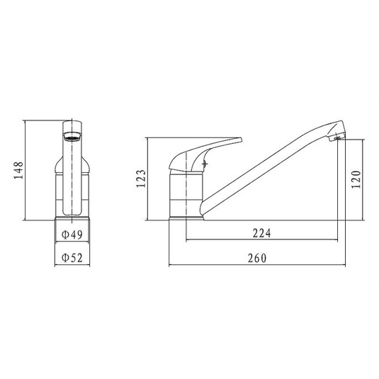 Clearwater Creta Breeam Single Lever Monobloc Kitchen Sink Mixer Tap - Brushed Nickel - 27113RBS - Envy Bathrooms Ltd
