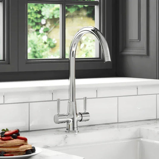 Clearwater Davina Dual Lever Twist & Spray Monobloc Kitchen Sink Mixer Tap - Chrome - DA20CP - Envy Bathrooms Ltd