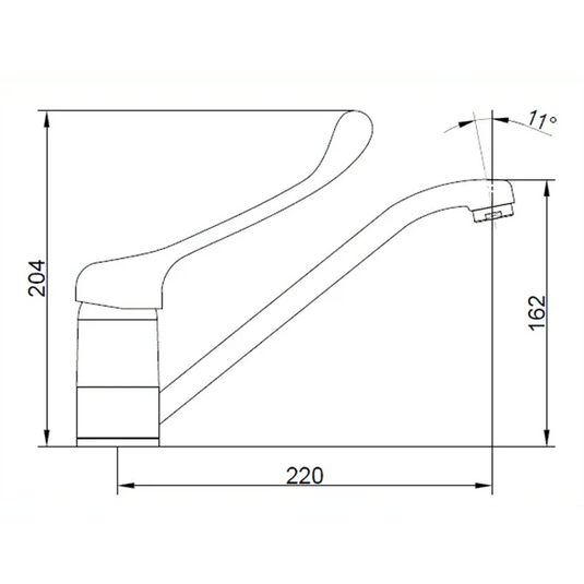 Clearwater Dorman Single Lever Monobloc Kitchen Sink Mixer Tap - Chrome - DORCP - Envy Bathrooms Ltd