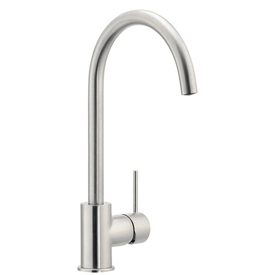 Clearwater Elara C Single Lever Monobloc Kitchen Sink Mixer Tap - Brushed Nickel - CW02590BN - Envy Bathrooms Ltd