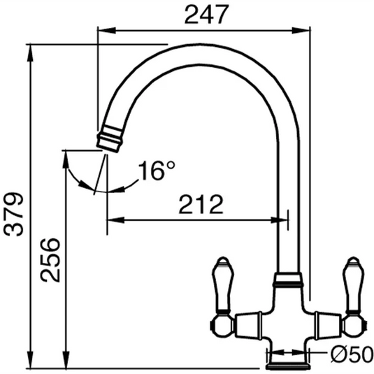 Clearwater Elegance C Twin Lever Twist & Spray Monobloc Kitchen Sink Mixer Tap - Brushed Nickel - EL20BN - Envy Bathrooms Ltd