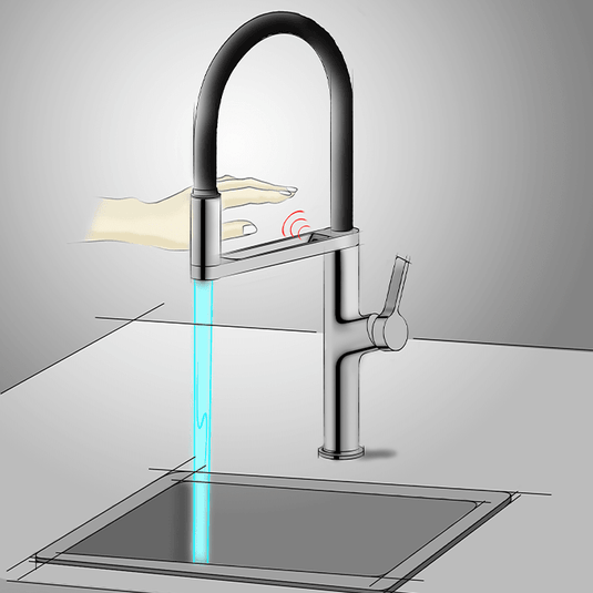 Clearwater Galex Filtered Water Pull Out Kitchen Sink Mixer Tap - Brushed Nickel - GAL20BN - Envy Bathrooms Ltd