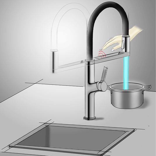 Clearwater Galex Filtered Water Pull Out Kitchen Sink Mixer Tap - Brushed Nickel - GAL20BN - Envy Bathrooms Ltd