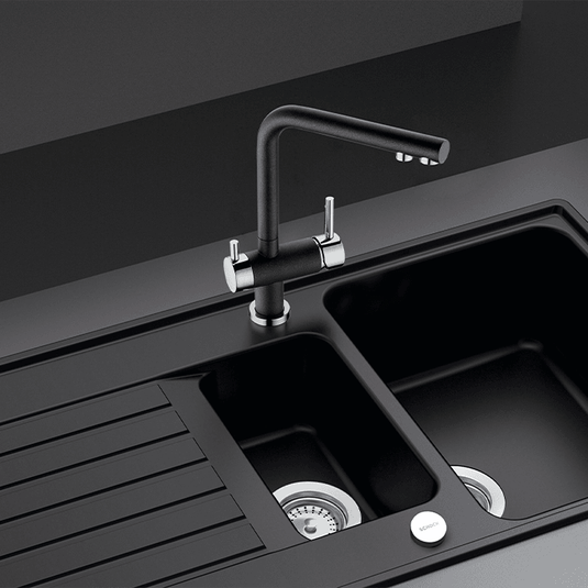 Clearwater Hydra Filtered Water Monobloc Kitchen Sink Mixer Tap - Chrome Nero - HY2NE - Envy Bathrooms Ltd
