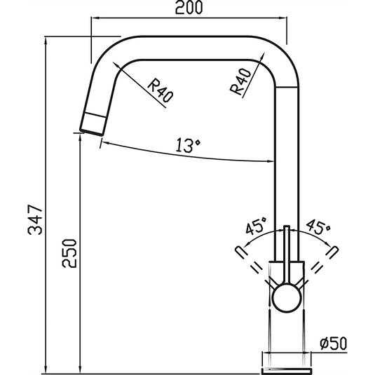 Clearwater Jovian U Single Lever Monobloc Kitchen Sink Mixer Tap - Brushed Nickel - JO3BN - Envy Bathrooms Ltd