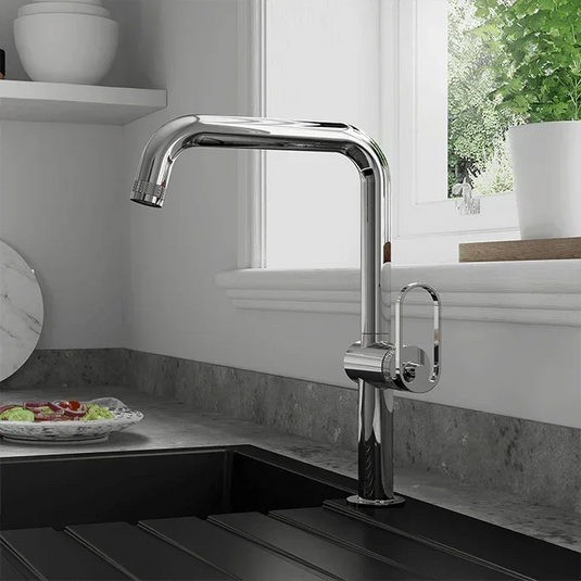 Clearwater Juno Single Lever Monobloc Kitchen Sink Mixer Tap - Chrome - JUL10CP - Envy Bathrooms Ltd