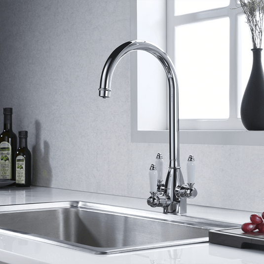 Clearwater Krypton Tri Spar C Filtered Water Kitchen Sink Mixer Tap - Chrome - KR2CP - Envy Bathrooms Ltd