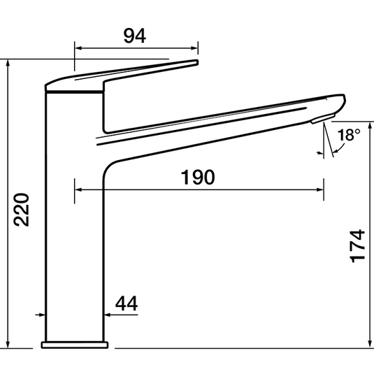 Clearwater Levant Single Lever Monobloc Kitchen Sink Mixer Tap - Matt Black - LEV10MB - Envy Bathrooms Ltd