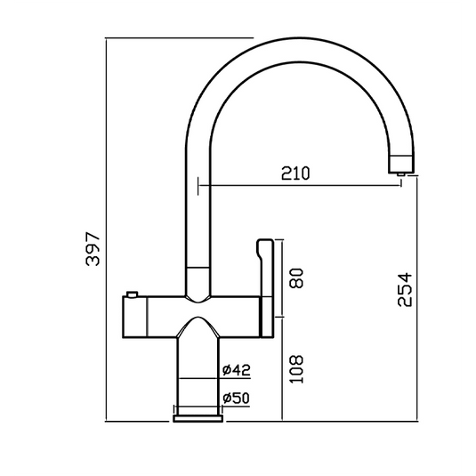 Clearwater Magus 3 3 in 1 C Spout Boiling Hot Water Kitchen Mixer Tap - Brushed Nickel - MAE2KBN - Envy Bathrooms Ltd