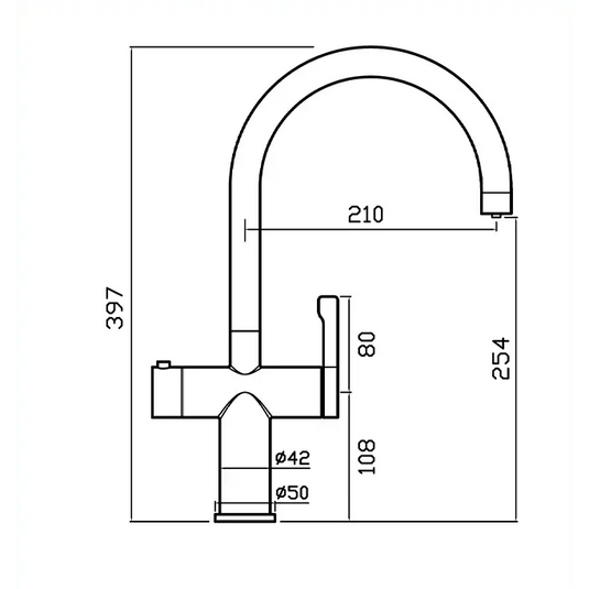 Clearwater Magus 3 3 in 1 C Spout Boiling Hot Water Kitchen Mixer Tap - Brushed Copper - MAE2KBC - Envy Bathrooms Ltd