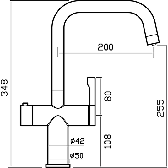 Clearwater Magus 3 3 in 1 U Spout Boiling Hot Water Kitchen Mixer Tap - Brushed Copper - MAE3KBC - Envy Bathrooms Ltd
