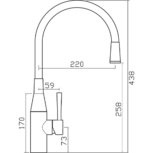 Clearwater Morpho Flex Single Lever Monobloc Kitchen Sink Mixer Tap - Brushed Nickel - MO2BN - Envy Bathrooms Ltd