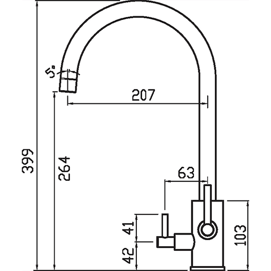 Clearwater Stella Tri Spar C Filtered Water Kitchen Sink Mixer Tap - Brushed Brass - ST2BB - Envy Bathrooms Ltd