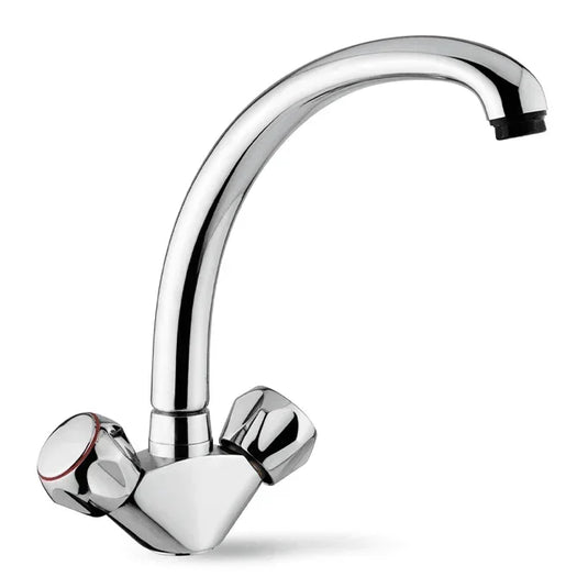 Clearwater Studio Twin Lever Monobloc Kitchen Sink Mixer Tap - Chrome - STUCP - Envy Bathrooms Ltd