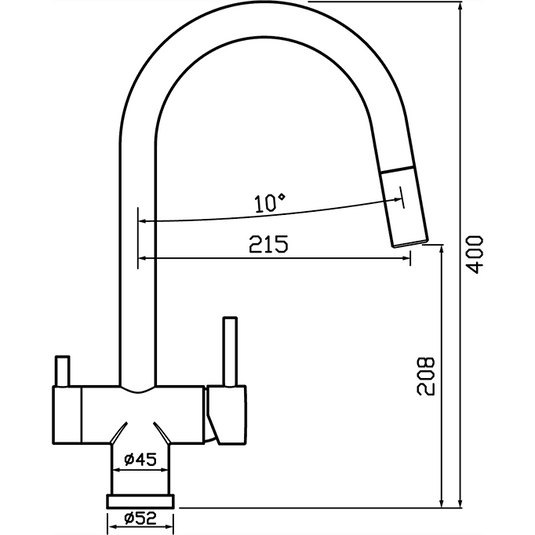 Clearwater Toledo Filtered Water Pull Out Kitchen Sink Mixer Tap - Matt Black - TO2MB - Envy Bathrooms Ltd