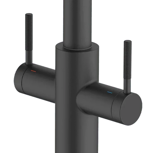 Clearwater Topaz U Dual Lever Twist & Spray Monobloc Kitchen Sink Mixer Tap - Matt Black - TOP10MB - Envy Bathrooms Ltd