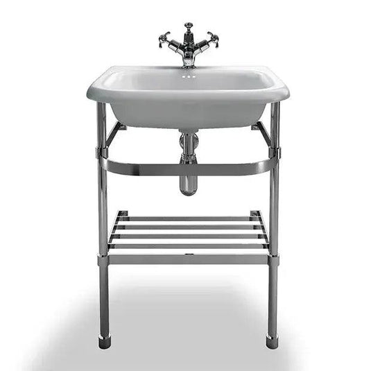 Clearwater Chrome Washstand Medium with Roll Top Basin 650mm - Envy Bathrooms Ltd