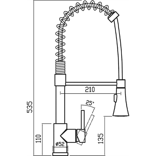 Clearwater Triton Single Lever Pull Out Kitchen Sink Mixer Tap - Brushed Nickel - TR2BN - Envy Bathrooms Ltd