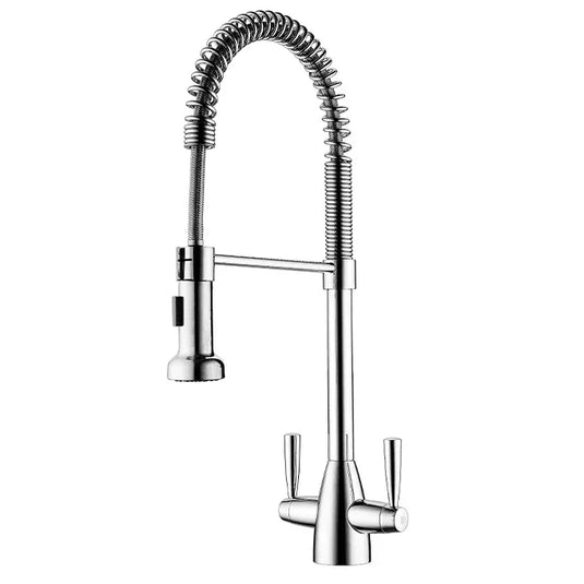Clearwater Tutti Pro Dual Lever Pull Out Kitchen Sink Mixer Tap - Chrome - TP2CP - Envy Bathrooms Ltd