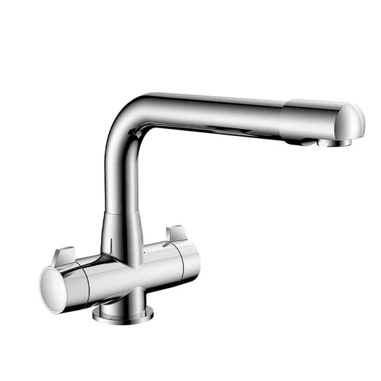 Clearwater Ultra Twin Lever Monobloc Kitchen Sink Mixer Tap - Chrome - ULTCP - Envy Bathrooms Ltd