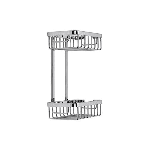 Croydex Slimline Aluminium Two Tier Basket - Envy Bathrooms Ltd