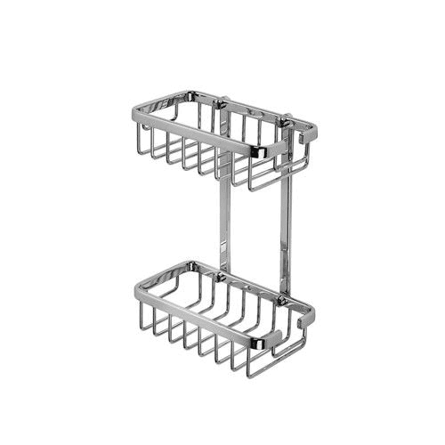 Croydex Slimline Aluminium Two Tier Basket - Envy Bathrooms Ltd