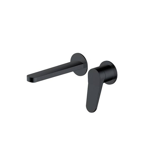 RAK Ceramics Petit Round Wall Mounted Single Lever Basin Mixer - Matt Black - RAKPER3007B