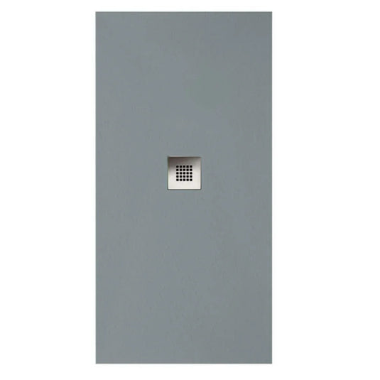 Sommer Essenza 800mm x 1000mm Slip Resistance Rectangular Shower Tray with Waste - Grey Slate - ES8010SS - Envy Bathrooms Ltd