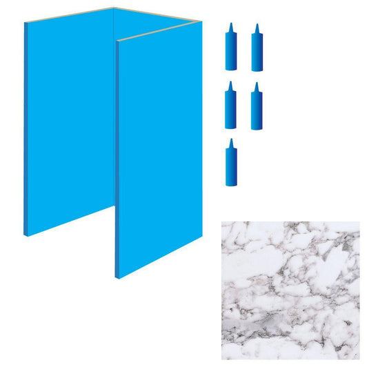 DuraPanel 1200 Recess Kit in Calacatta Marble - Envy Bathrooms Ltd