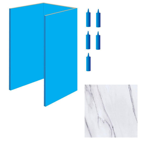DuraPanel 1200 Recess Kit in Carrara Marble - Envy Bathrooms Ltd