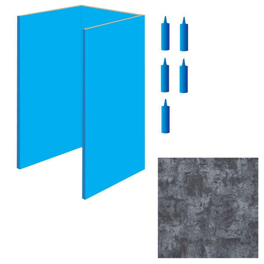 DuraPanel 1200 Recess Kit in Silver Cloud - Envy Bathrooms Ltd