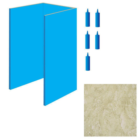 DuraPanel 1200 Recess Kit in Travertine Gloss - Envy Bathrooms Ltd