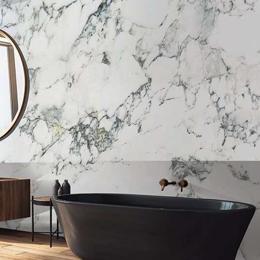 DuraPanel 5000 Natural Duralock T&G 2420 x 585 Calacatta Marble Gloss | 9.241600 - Envy Bathrooms Ltd