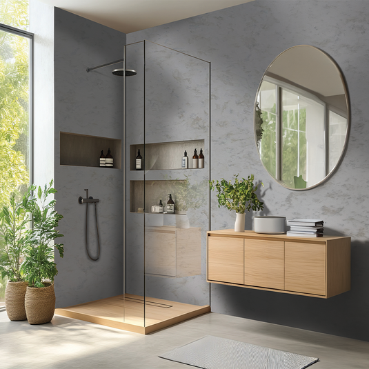 DuraPanel 5000 Premium Duralock T&G 2420 x 585 Light Marble Gloss | 9.210600 - Envy Bathrooms Ltd